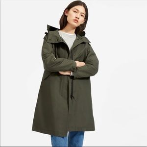 Everlane womens renew anorak jacket sz large dark  green